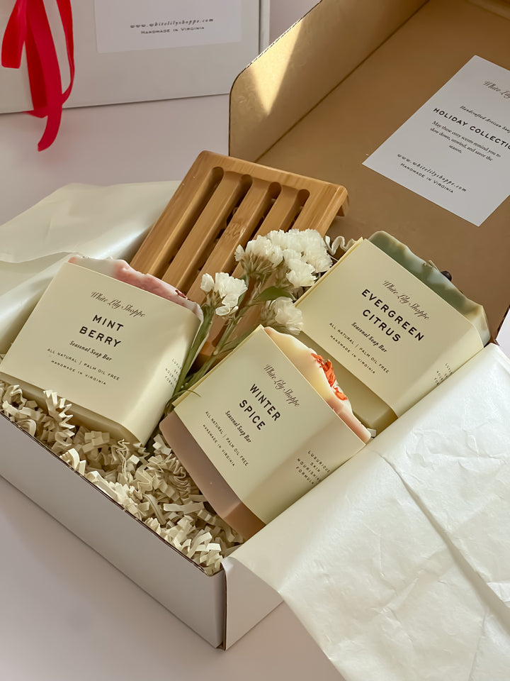 white lily soap Holiday Soap Trio Gift Set